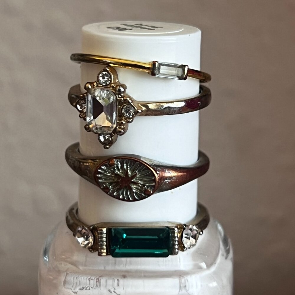 Mix Match Faux Gemstone Rings